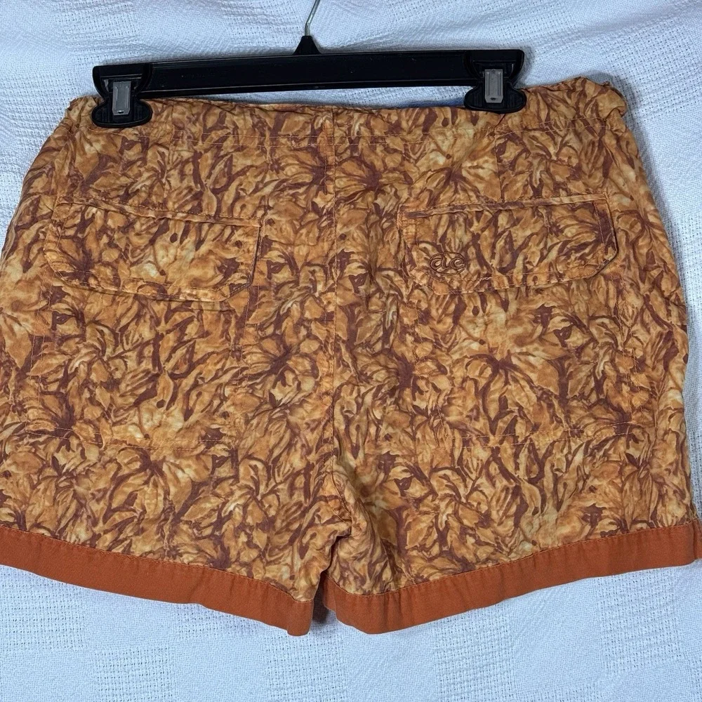 American Eagle Women's‎ Orange Camouflage Draw String Waist Shorts Size 8